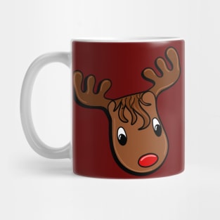 Christmas Cartoon Reindeer Pair Doodle, made by EndlessEmporium Mug